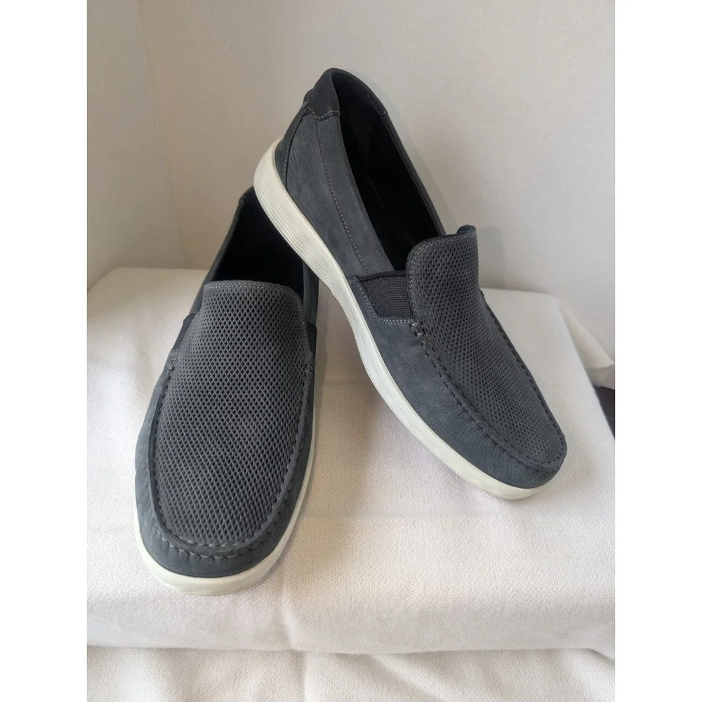 ECCO S-LITE 9.5 Black Diamond Nubuck Moc Loafers
